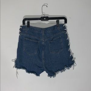 Tie Up Jean Shorts